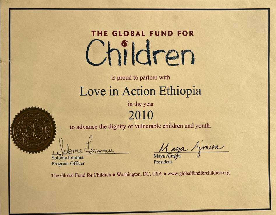 GOLBAL FUND FOR CHILDREN AWARD 2010